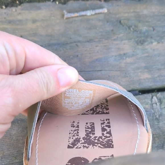 SOREL *Olive Green* Strappy Ella Sandals Size 7 - Picture 9 of 10